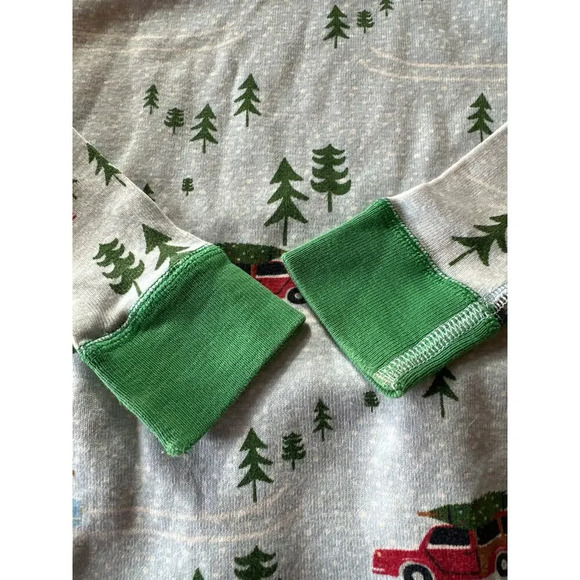 Hanna Andersson Christmas Tree Holiday Long John Pajamas Size 80 18-24 months - Picture 4 of 4